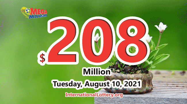 2021年8月6日的Mega Millions结果：奖金达到2.08亿美元。