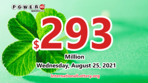 2021年8月21日，有2名玩家中得了彩票强手Powerball的100万美元奖金。